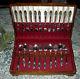1847 Rogers Bros FIRST LOVE Flatware Set for 12 with Wood Chest 76 piecs Nice Cond