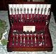 1847 Rogers Bros FIRST LOVE Flatware Set for 12 with Wood Chest 78 pcs Very Nice