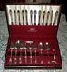 1847 Rogers Bros FIRST LOVE Flatware Set for 12 with Wood Chest 82 piecs Very Nice