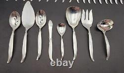 1847 Rogers Bros FLAIR Silverplate Set 51 Pcs Service For 7 Vtg Discontinued