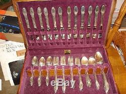 1847 Rogers Bros. First Love Silver Ware Set 1937 Flat Ware 77 Pieces
