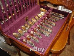 1847 Rogers Bros. First Love Silver Ware Set 1937 Flat Ware 77 Pieces