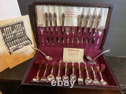 1847 Rogers Bros First Love Silverplate Flatware 54-Pc Set in Box Service for 8