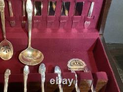 1847 Rogers Bros First Love Silverplate Flatware 54-Pc Set in Box Service for 8