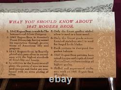 1847 Rogers Bros First Love Silverplate Flatware 54-Pc Set in Box Service for 8