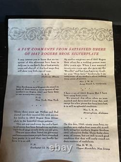 1847 Rogers Bros First Love Silverplate Flatware 54-Pc Set in Box Service for 8