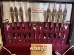 1847 Rogers Bros First Love Silverplate Flatware 54-Pc Set in Box Service for 8