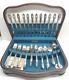 1847 Rogers Bros First Love Silverplate Flatware 69 Piece Set With Wooden Case