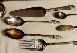1847 Rogers Bros First Love Silverware Service For 12 WithChest 63 Pcs Serving Set