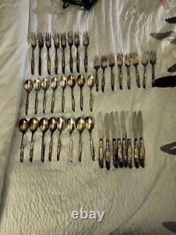 1847 Rogers Bros Flair Silverplated Dinner Set Service For 8