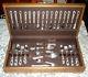 1847 Rogers Bros HERITAGE Flatware Set for 12 with Chest 86 pieces Very Nice Cond