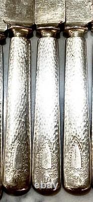 1847 Rogers Bros Heraldic Silverplate Flatware Set 44 Pc Arts & Crafts 1916