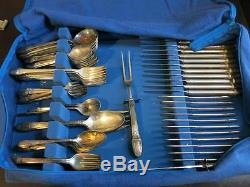 1847 Rogers Bros IS First Love 102 Piece Flatware Silverware Plated 12 Settings
