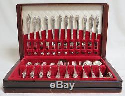 1847 Rogers Bros. IS Marquise Silver Plate Flatware Set 80 Pcs