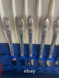 1847 Rogers Bros IS patten silver Flatware Set 62 Pc Vintage Silverware