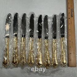 1847 Rogers Bros Laurel Gold Electroplate Flatware Set 53 Pcs NEW Korea