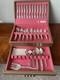 1847 Rogers Bros Leilani 73 Piece Silverplate Flatware Set For 12 Box WithDrawer
