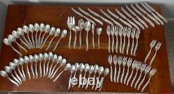 1847 Rogers Bros Leilani 73 Piece Silverplate Flatware Set For 12 Box WithDrawer
