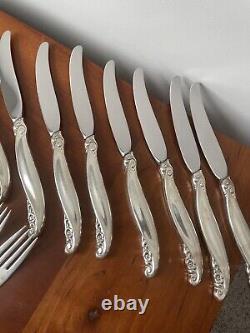 1847 Rogers Bros Leilani 73 Piece Silverplate Flatware Set For 12 Box WithDrawer