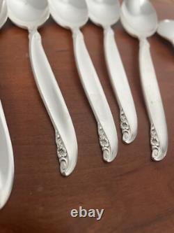 1847 Rogers Bros Leilani 73 Piece Silverplate Flatware Set For 12 Box WithDrawer