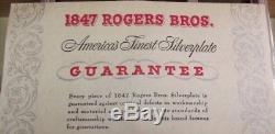 1847 Rogers Bros. Remembrance Silverware 80pc Set 12 person service 2 Tier case