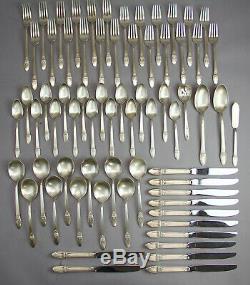 1847 Rogers Bros Set First Love 5pc For 11 No Mono 67pcs Silverplate Flatware