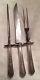 1847 Rogers Bros Silverplate ANCESTRAL 1924 Carving Set Fork Knife Hone Steel