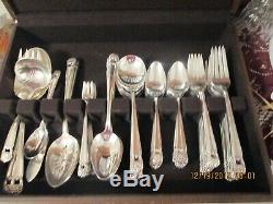 1847 Rogers Bros Silverplate Flatware ETERNALLY YOURS 102 pc set for 12 +serving