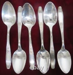 1847 Rogers Bros Silverplate Flatware Set Ambassador Pattern 83 Pieces uu