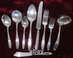 1847 Rogers Bros Silverplate Flatware Set Ambassador Pattern 83 Pieces uu
