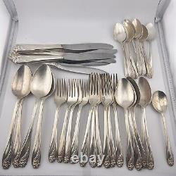 1847 Rogers Bros Silverware Daffodil MCM 37 Pieces, 5 Place Settings + More