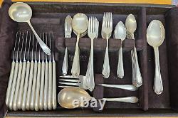 1847 Rogers Bros. Silverware IS Silverplate Lovelace Pattern 74 Pieces