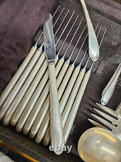 1847 Rogers Bros. Silverware IS Silverplate Lovelace Pattern 74 Pieces