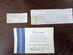 1847 Rogers Bros. Springtime Silverplate Flatware 46 pcs Set Complete with Box