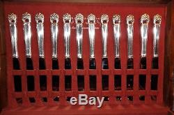 1847 Rogers ETERNALLY YOURS Silverplate Flatware Set Service for 12 w Orig Chest