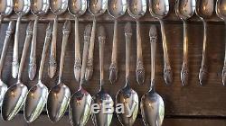 1847 Rogers FIRST LOVE Service For 12 78 Pieces Silverplate Flatware Set