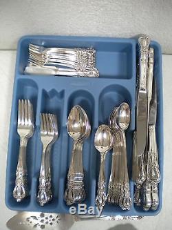 1847 Rogers GRAND HERITAGE 103 pc Silverplate Set Service for 12 & Servers