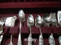 1847 Rogers Heritage flatware set small & large Serving Pcs. 72 NICE svc for 8