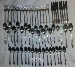 1847 Rogers International Silver Silverplate FIRST LOVE 60 Piece 8 place setting