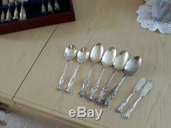 1847 Rogers VINTAGE 1904 Grapes XS Triple SilverPlate Flatware Set for 12 = 60pc