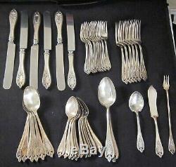 1847 Rogers bros Old Colony SILVERPLATE FLATWARE SET 47 Pc