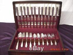 1847 rogers bros sterling silverware set with case