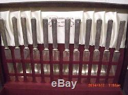 1847 rogers bros sterling silverware set with case
