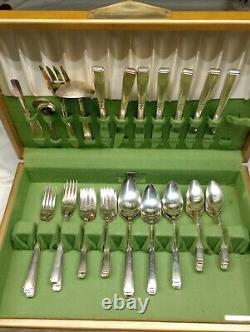 1881 Rogers Oneida Capri 55pc Silverplate Flatware Set Serv 7 +++