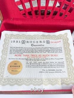 1881 Rogers Oneida KESWICK Silverplate Flatware Art Deco 53 Pc VGC