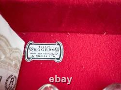 1881 Rogers Oneida KESWICK Silverplate Flatware Art Deco 53 Pc VGC