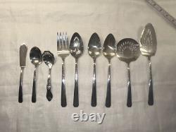 1881 Rogers Oneida Ltd Brookwood Banbury Silverplate Flatware 56 pc Set in Box