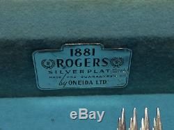 1881 Rogers Oneida Ltd Flatware Set Plantation In Case Silverplate 42 Pc 1948