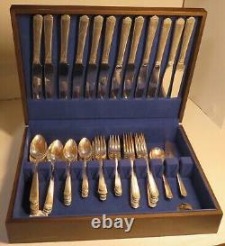 1881 Rogers Silver Plated Flatware Surf Club Oneida Service For 12 62 Pc 1938