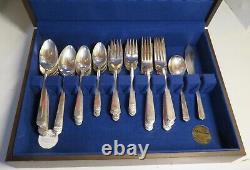 1881 Rogers Silver Plated Flatware Surf Club Oneida Service For 12 62 Pc 1938